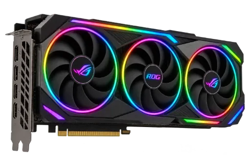 Black Graphics Card with RGB Fans