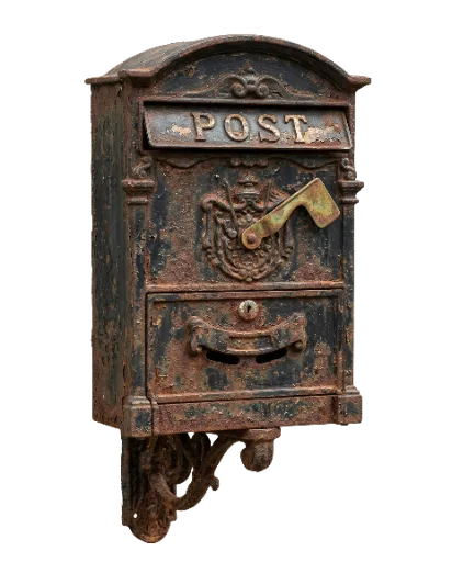 Rusty Antique Wall Mounted Postbox